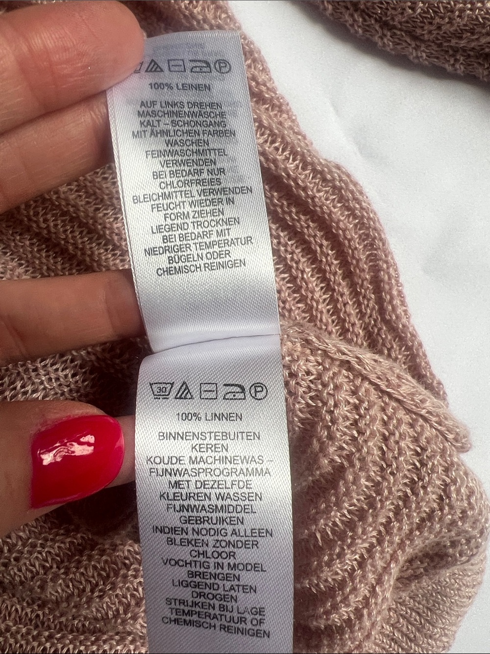 Tahari Dusty Rose Sz XS Lightweight 100% Linen Sweater Minimalist Quiet Lux - Picture 10 of 11